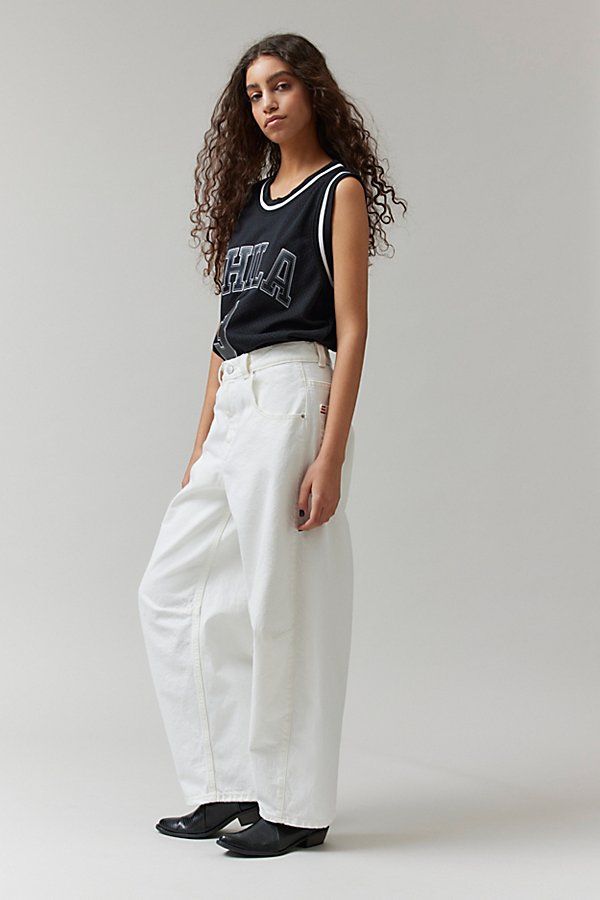 Shop Bdg Rih Extreme Baggy Mid-rise Jean In White, Women's At Urban Outfitters