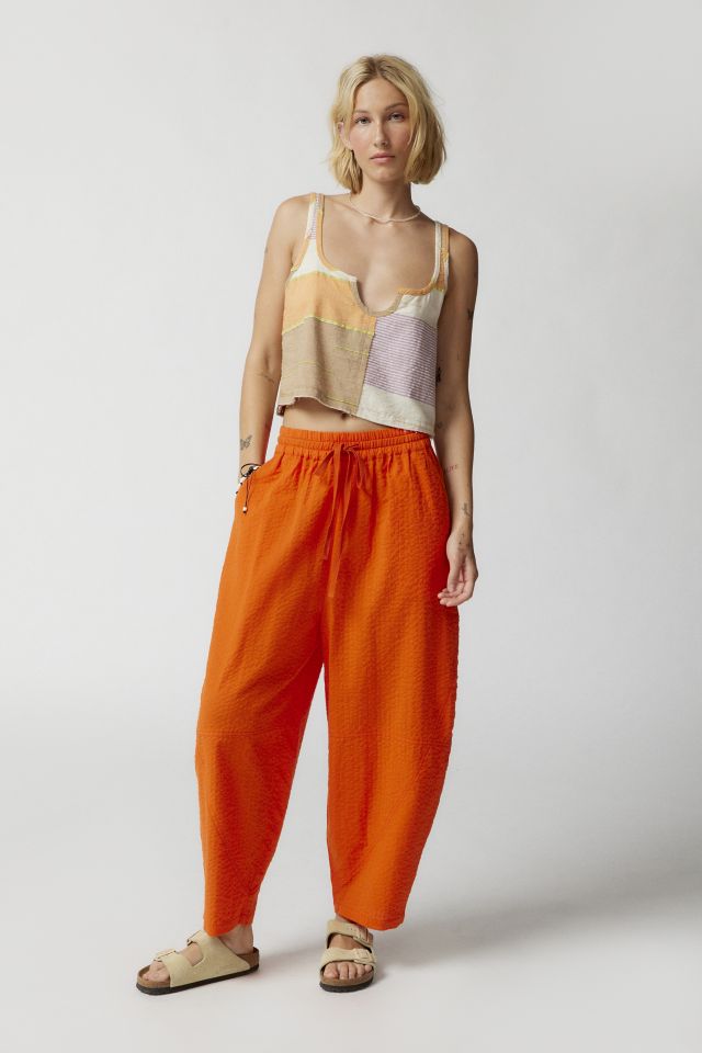 Out From Under Orange Wide Leg Lounge Pants Women Size S Urban Outfitters