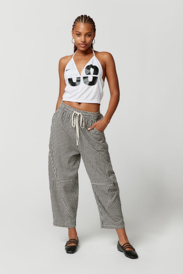 UO Jay Gingham Wide-Leg Pant