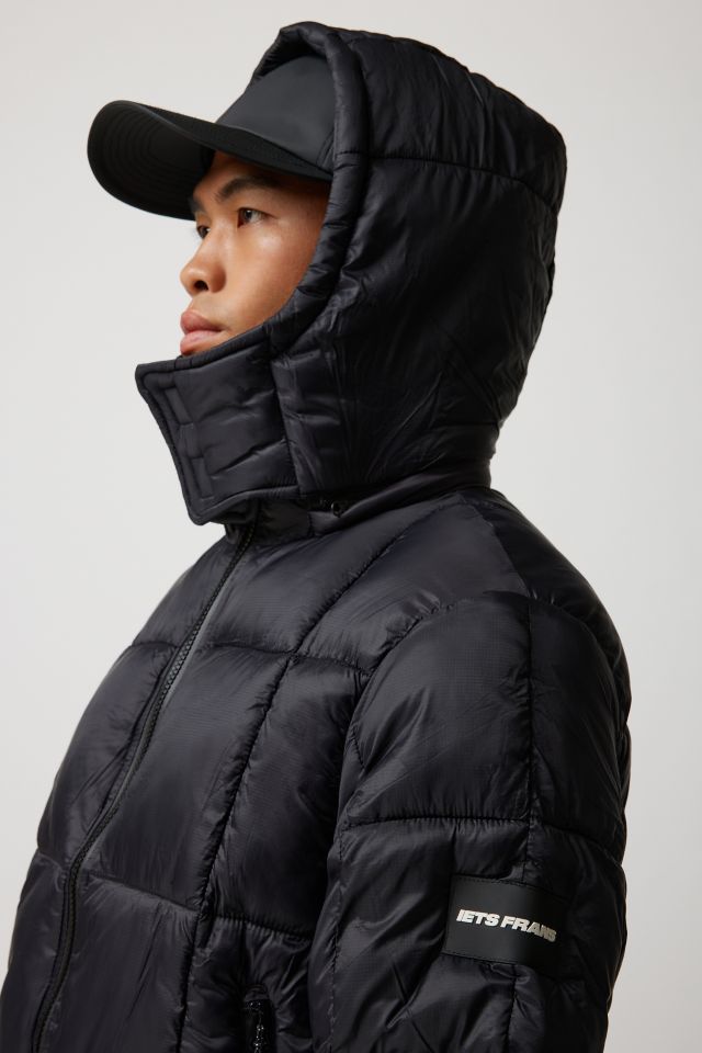 iets frans HOODED PUFFER JACKET - Winter jacket - black 