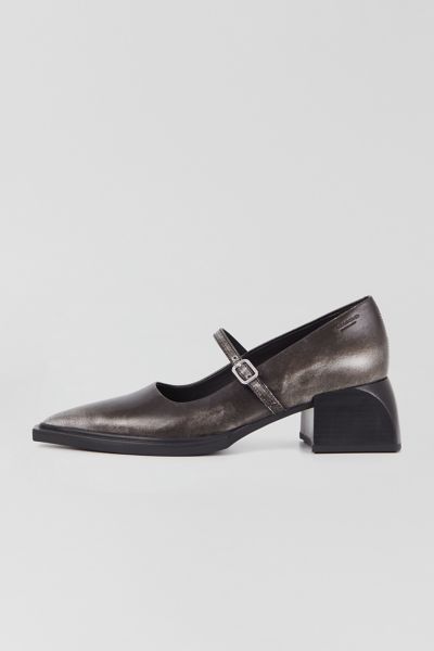 Shop Vagabond Shoemakers Vivian Pointed Mary Jane In Silver, Women's At Urban Outfitters