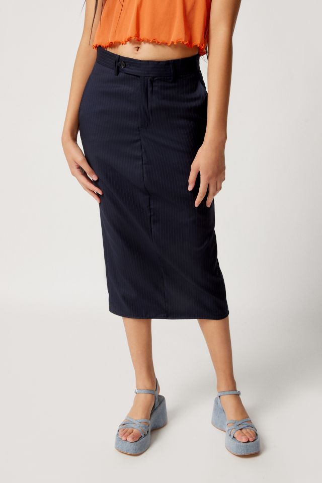 Urban Renewal Remade Pinstripe Trouser Skirt #2