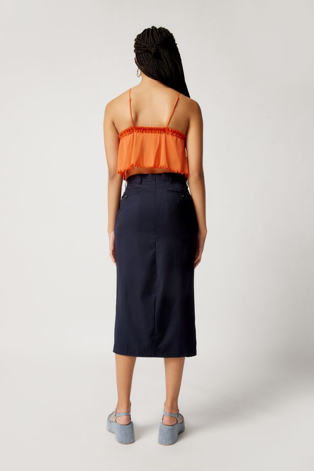Urban Renewal Remade Pinstripe Trouser Skirt #5