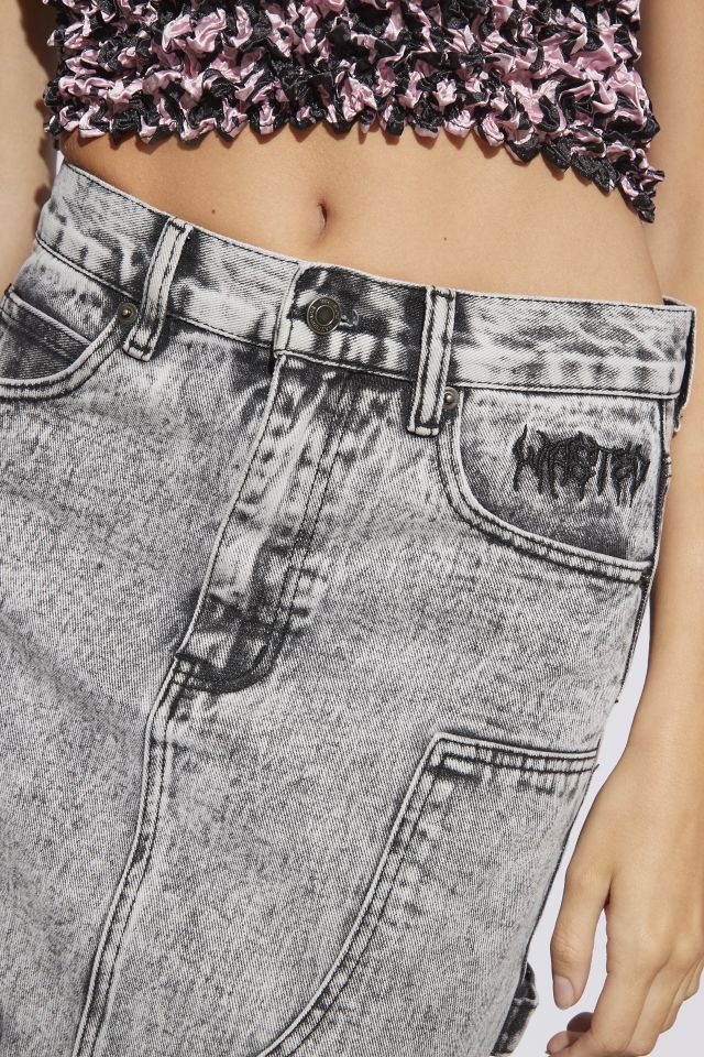 Jupe mi-longue utilitaire en denim exclusive UO Wasted Paris #3