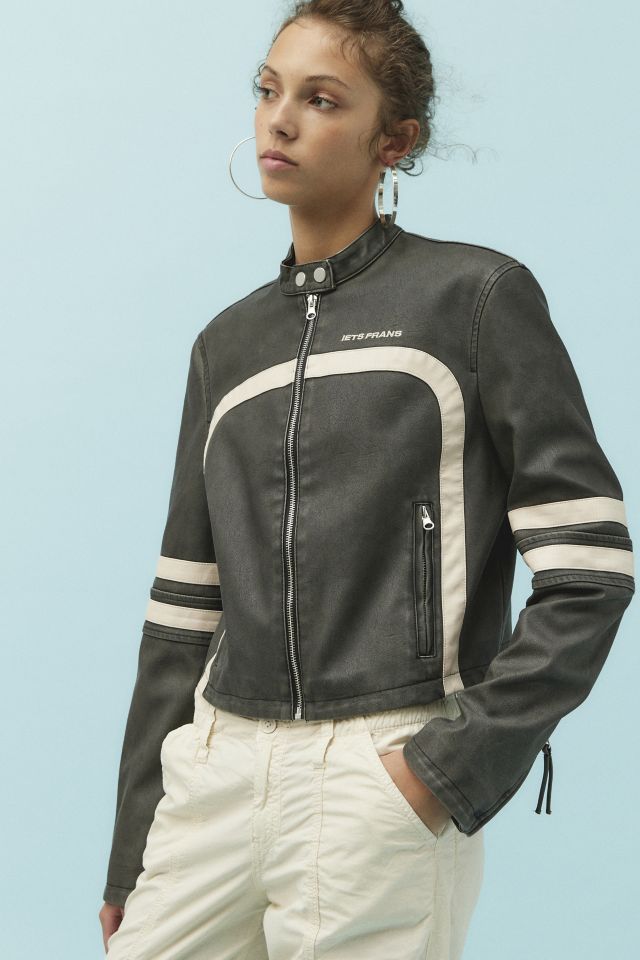 iets frans… Fitted Racer Moto Jacket #4