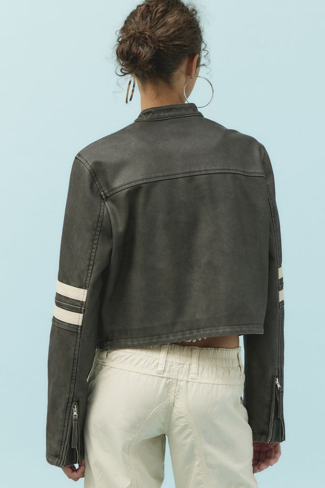 iets frans… Fitted Racer Moto Jacket #5