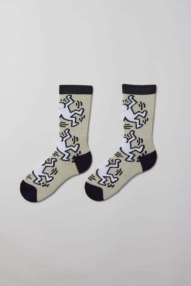 Keith Haring Dancing Figure Crew Sock #1