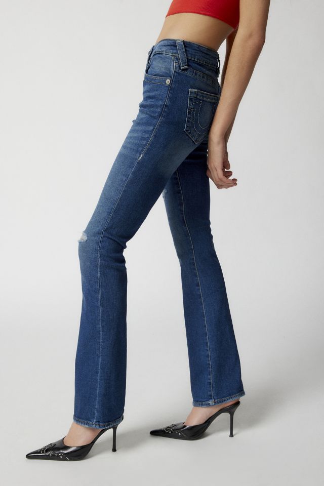 True Religion Becca Distressed Mid-Rise Bootcut Jean