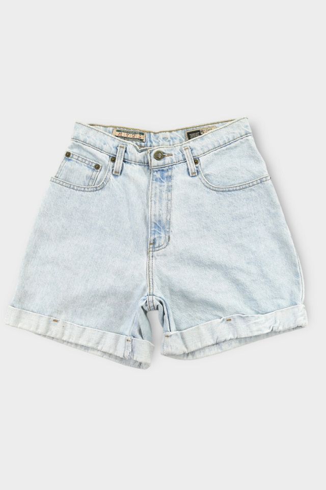 Vintage Express Light Wash Cuffed High Rise Shorts | Urban Outfitters