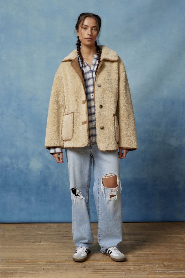 Urban outfitters cozy hot sale reversible coat