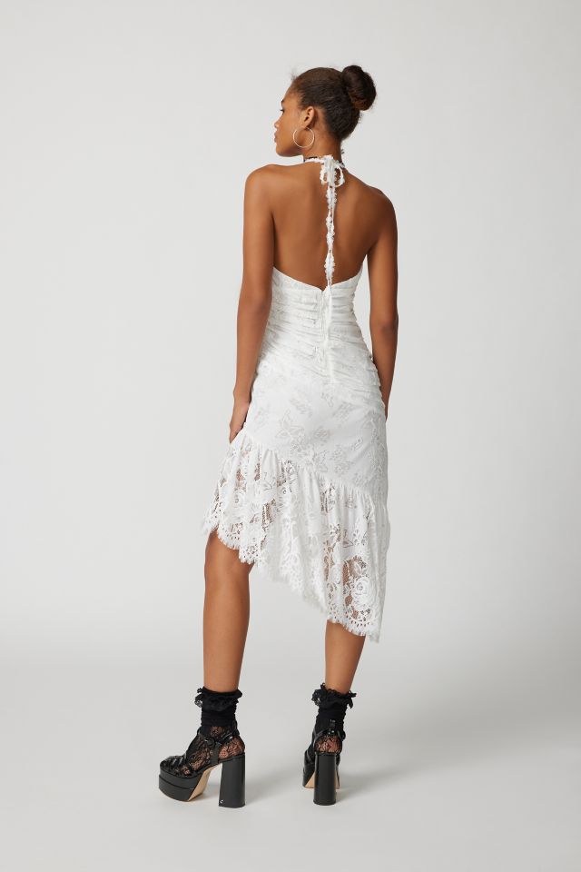 For Love & Lemons Ellis Lace Asymmetrical Midi Dress #2