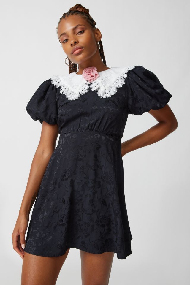 Floral collared clearance dress