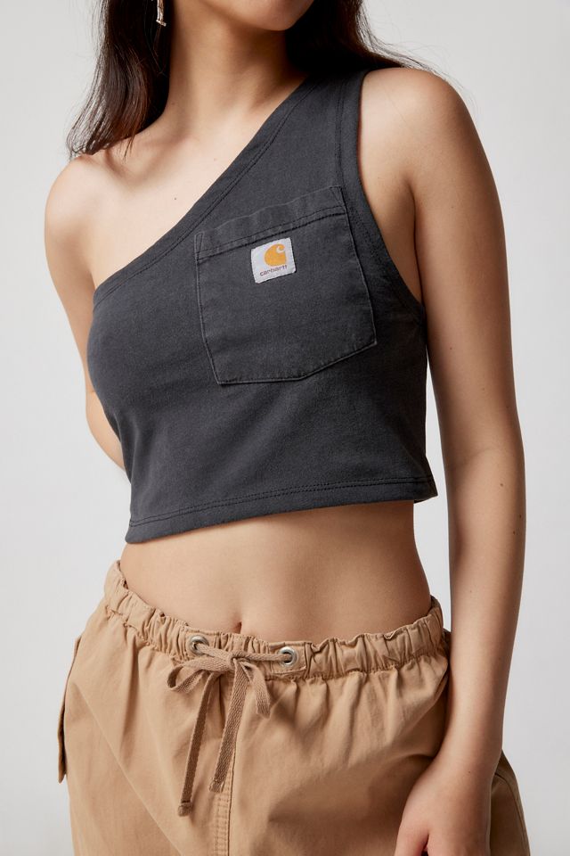 Urban Renewal Remade Carhartt One-Shoulder Cropped Top #3