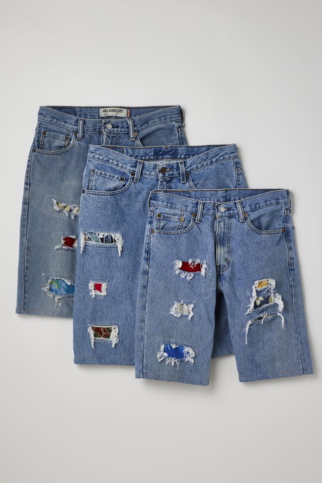 Urban Renewal Remade Levi’s® Distressed Tropical Patch Denim Short #1