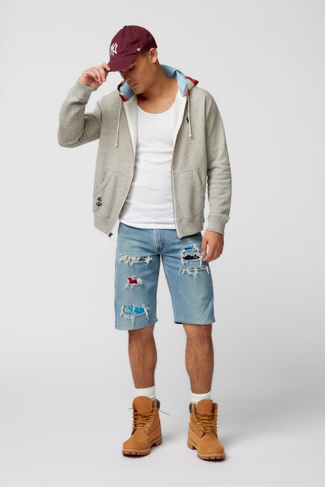 Urban Renewal Remade Levi’s® Distressed Tropical Patch Denim Short #2