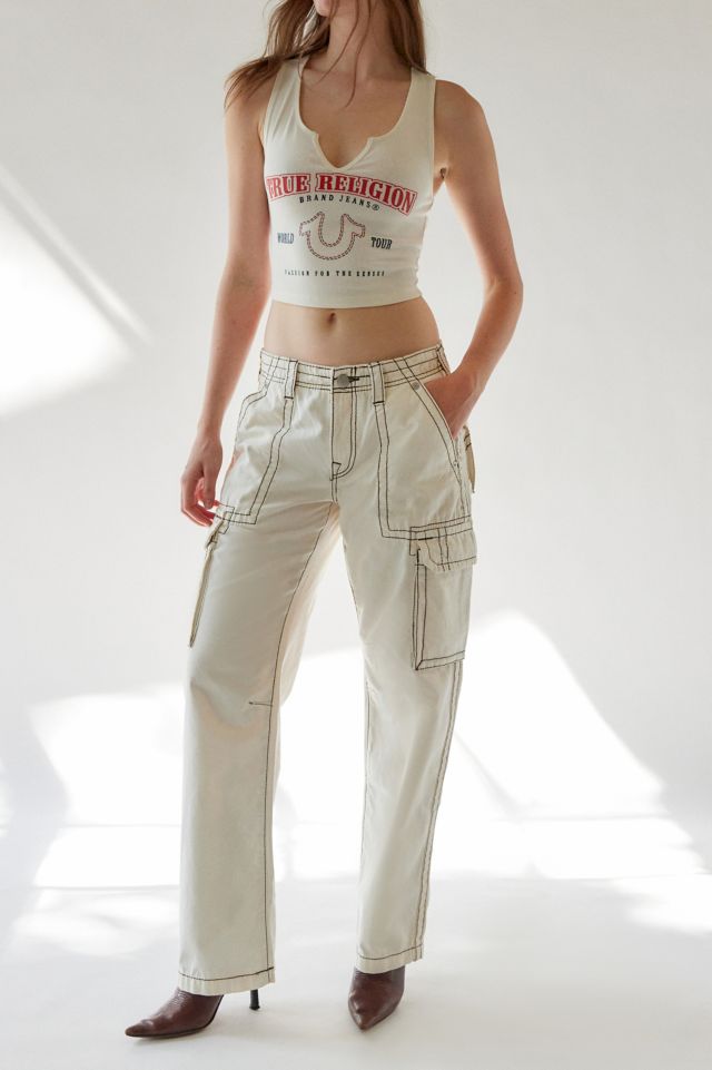 True Religion UO Exclusive Logo Notched Tank Top #1
