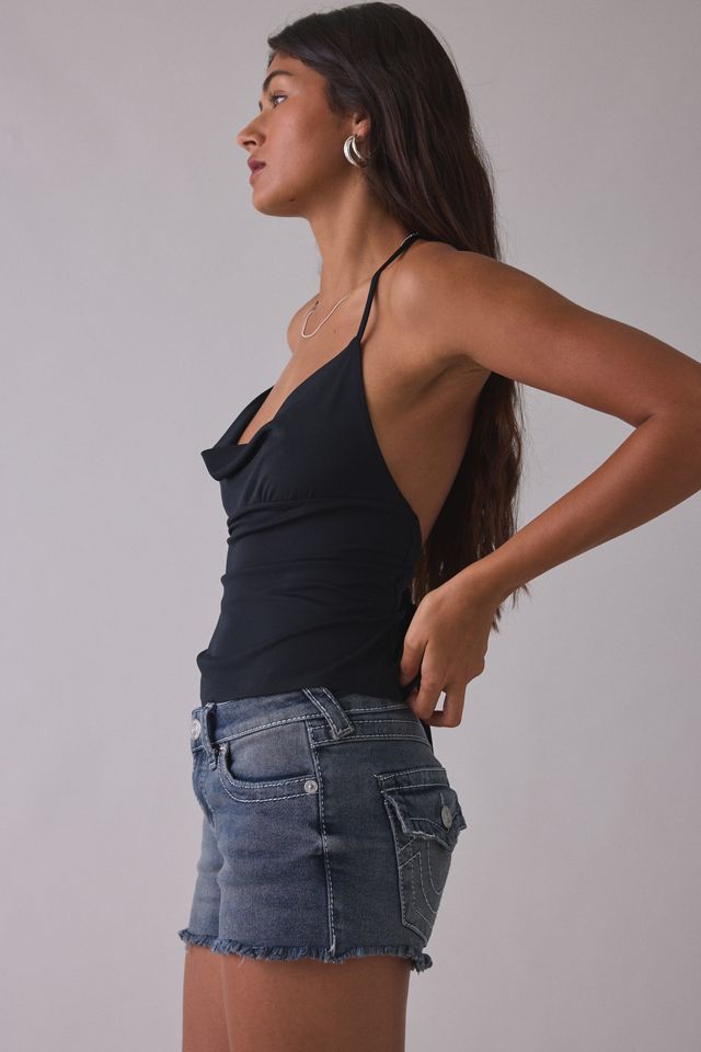 Short en denim Joey Big T Flap à taille basse True Religion #2