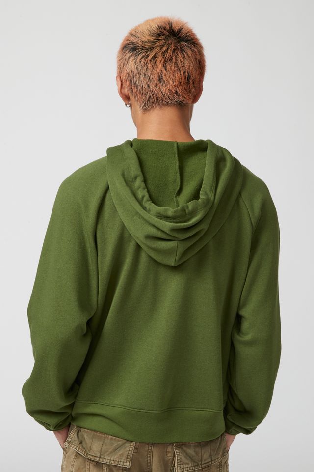 UO Justin Shrunken Full Zip Hoodie Sweatshirt | Urban Outfitters