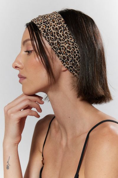Shop Urban Outfitters Soft & Stretchy Wide Knit Headband Set In Leopard/black, Women's At