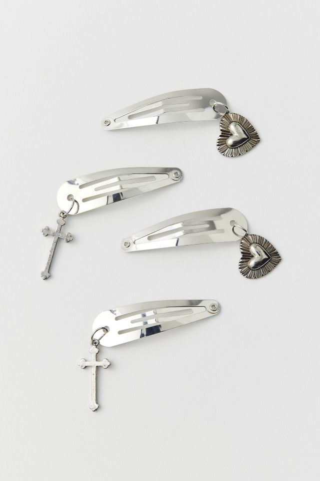 Heart Charm Snap Clip Set #1