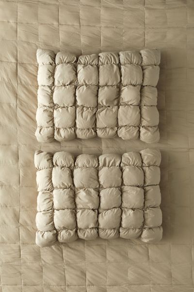 Urban Outfitters Marshmallow Puff Sham Set In Olive At  In Neutral