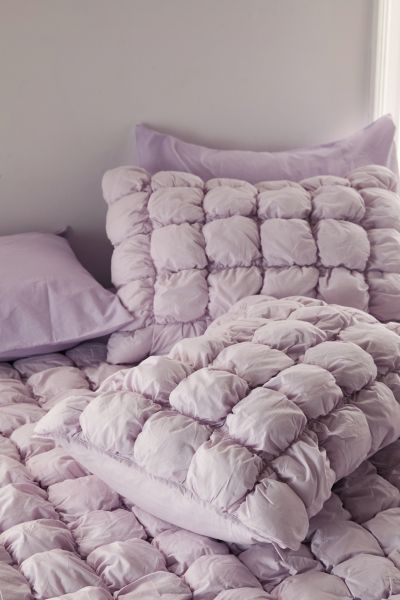 Urban Outfitters Marshmallow Puff Sham Set In Lavender
