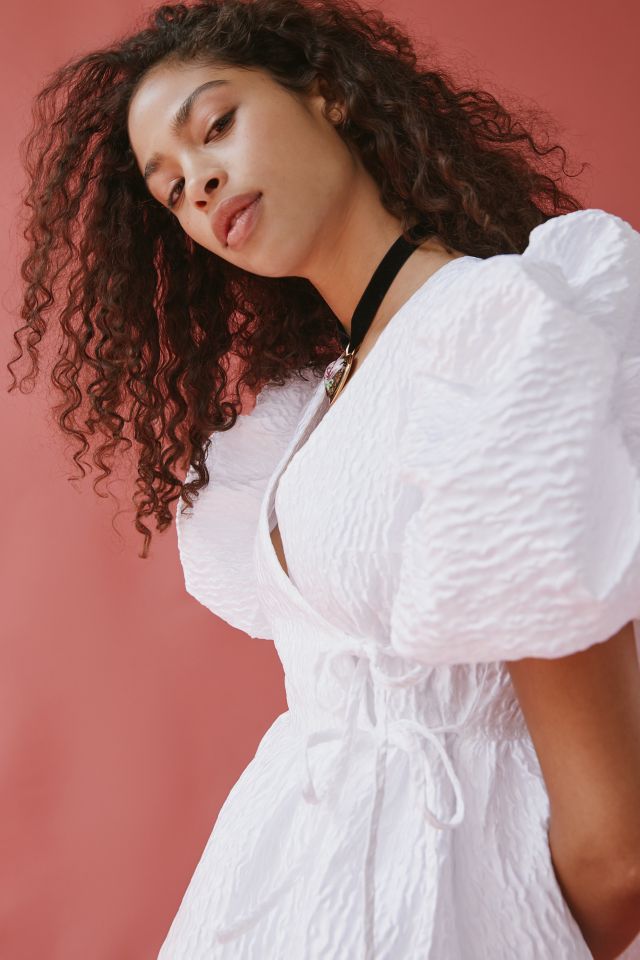 Robe Mini à Manches Bouffantes Maria Jacquard Sister Jane #3