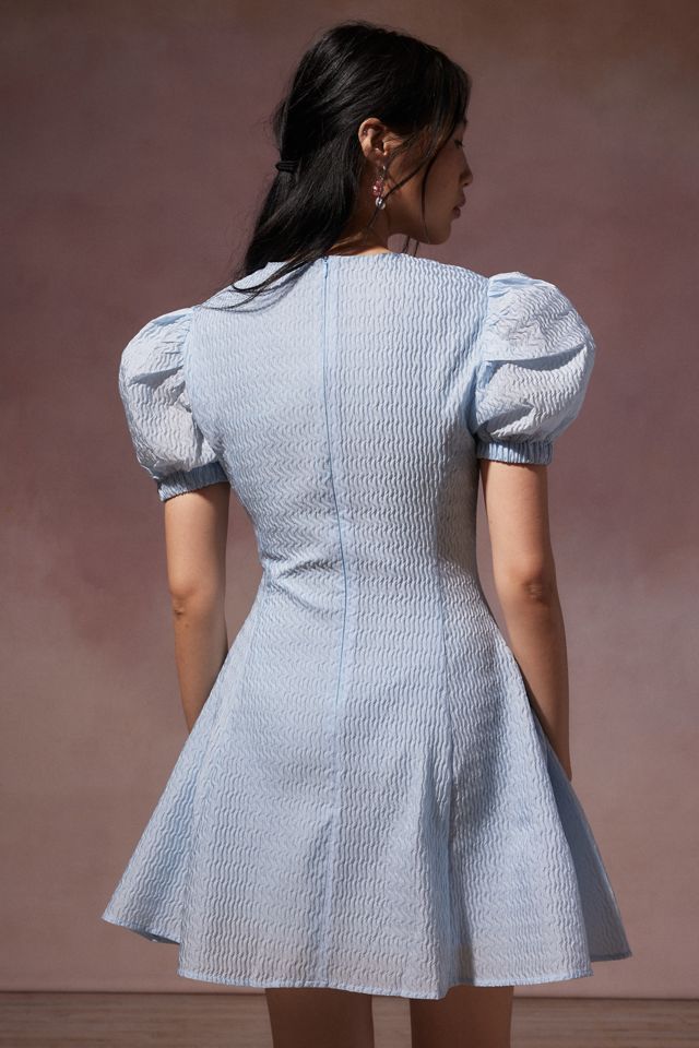 sister jane silver dress Sister Jane Lotte Organza Mini Dress