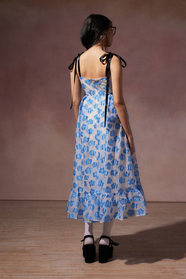 ワンピース sister jane jacquard dress Sister Jane Sweep Jacquard Floral Midi Dress | Urban Outfitters
