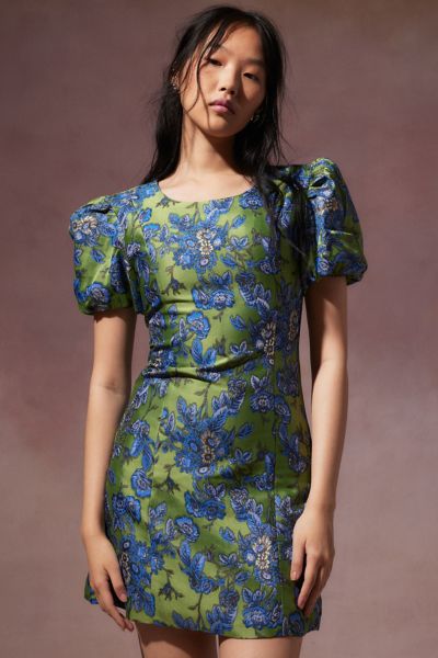 Sister Jane Virdiflora Satin Floral Mini Dress | Urban Outfitters