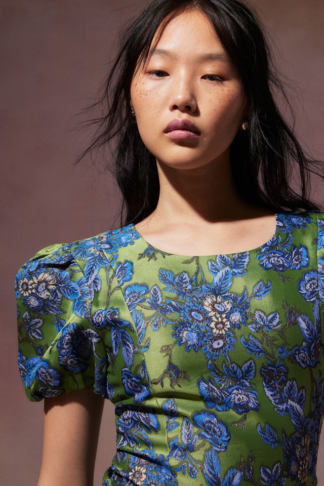 Sister Jane Virdiflora Satin Floral Mini Dress | Urban Outfitters