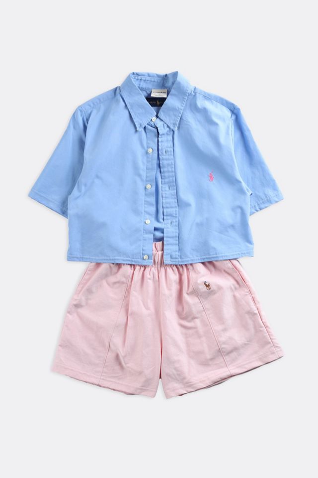 Frankie Collective Rework Polo Oxford Shorts Set 027 | Urban Outfitters