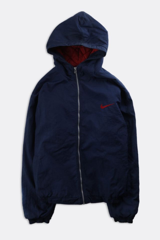 nike windbreaker jacket red and black