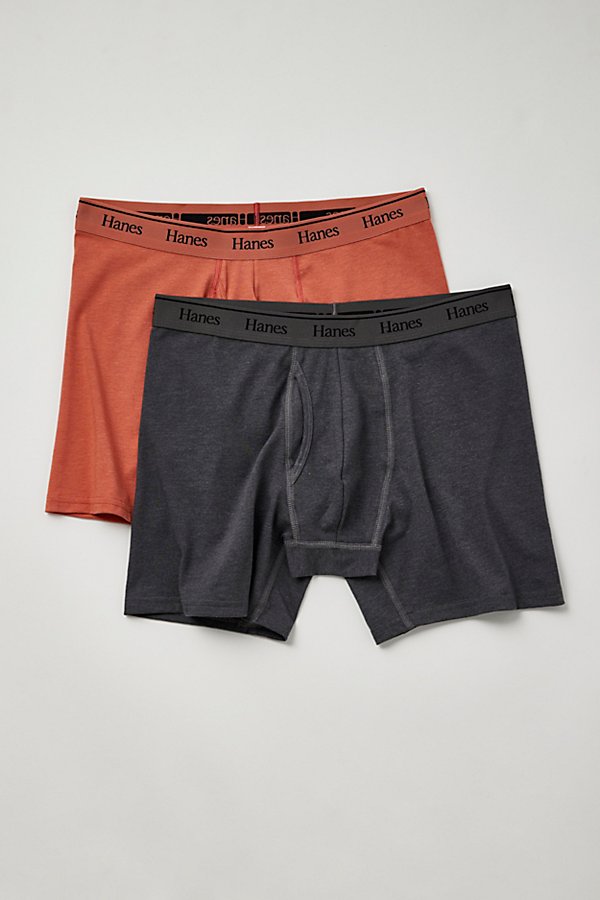 Hanes Uo Exclusive Boxer Brief 2-pack In Orange At Urban Outfitters
