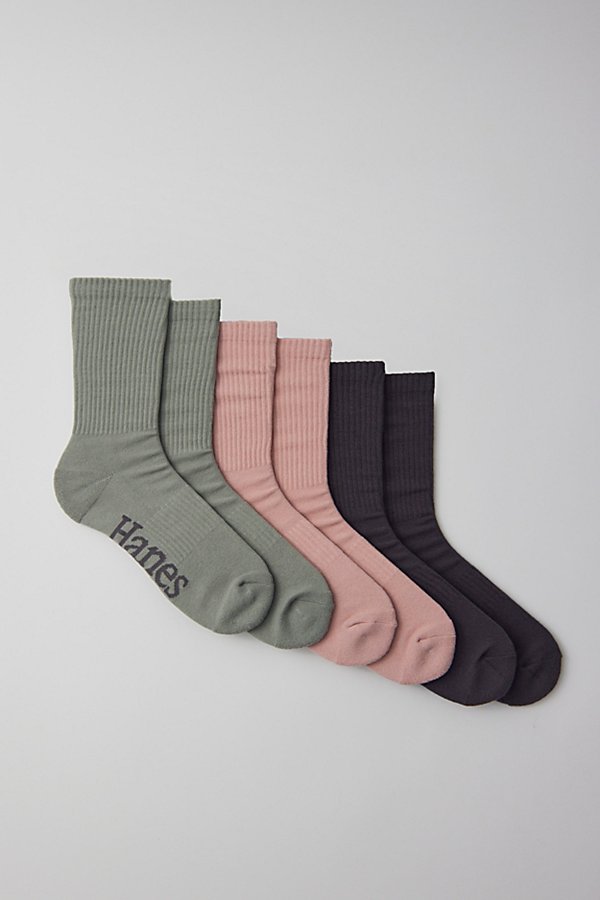 Hanes Uo Exclusive Crew Sock 3-pack In Assorted, Men's At Urban Outfitters