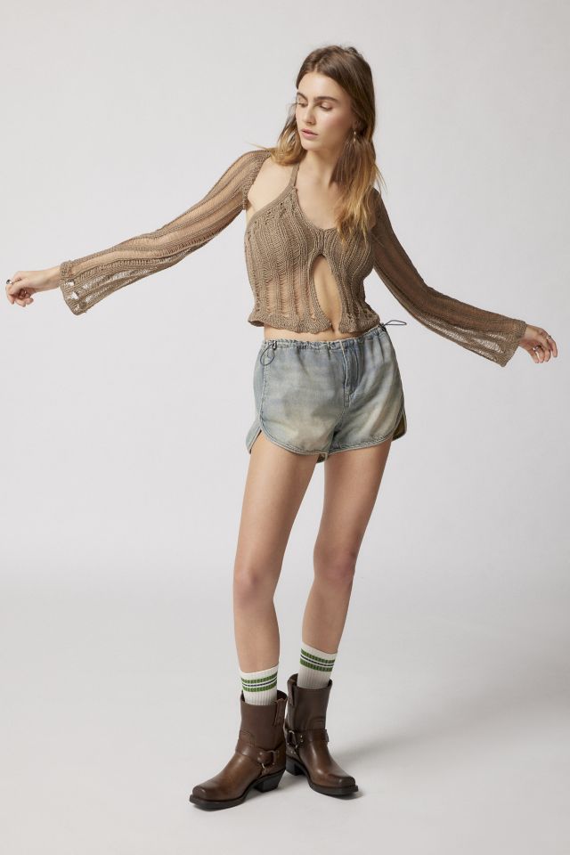 Motel Mika Open-Knit Shrug Sweater #1