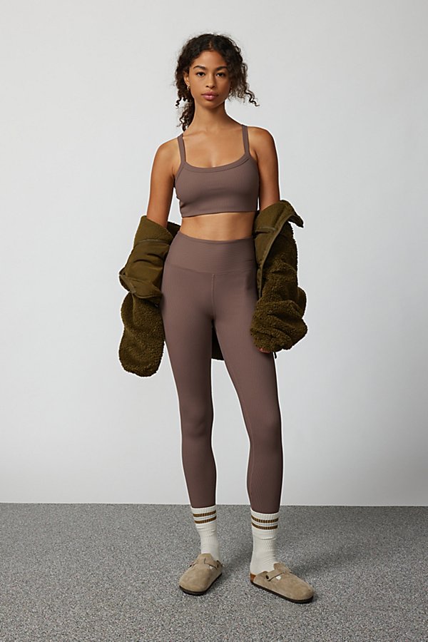 YEAR OF OURS HIGH HIGH CROPPED LEGGING IN COCO, WOMEN'S AT URBAN OUTFITTERS