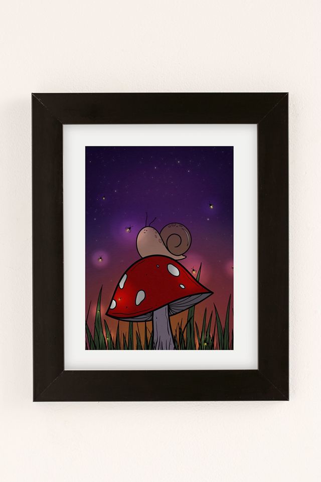Plantspace Mushroom Snail Art Print Urban Outfitters