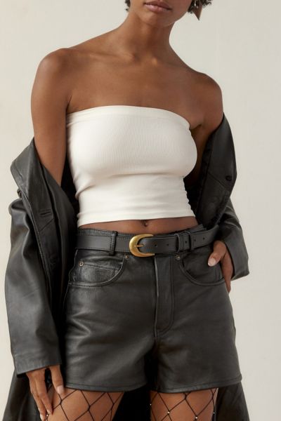 Urban Outfitters Alexa Essential Leather Belt In Black, Women's At