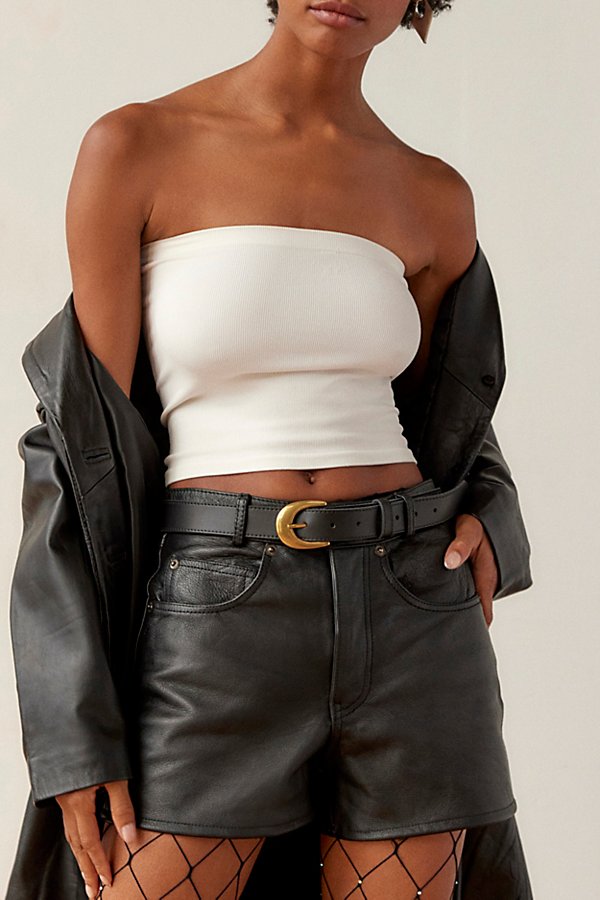 Urban Outfitters Alexa Essential Leather Belt In Black, Women's At