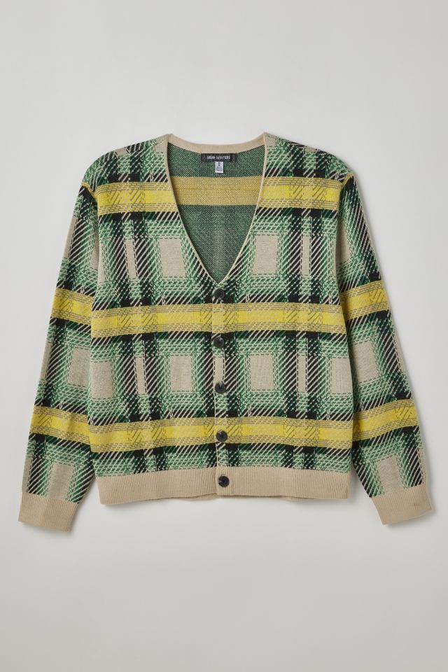 Cardigan avec imprimé de motif écossais UO #1