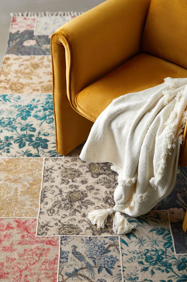 Floral Patchwork Printed Rug | Urban Outfitters Canada