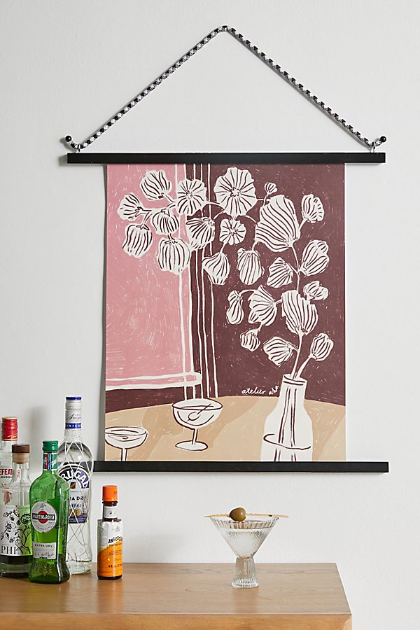 Pstr Studio Anouk Wine & Flowers Art Print At Urban Outfitters