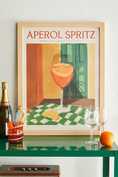 PSTR Studio Elin PK Aperol Spritz Frameless Art Print