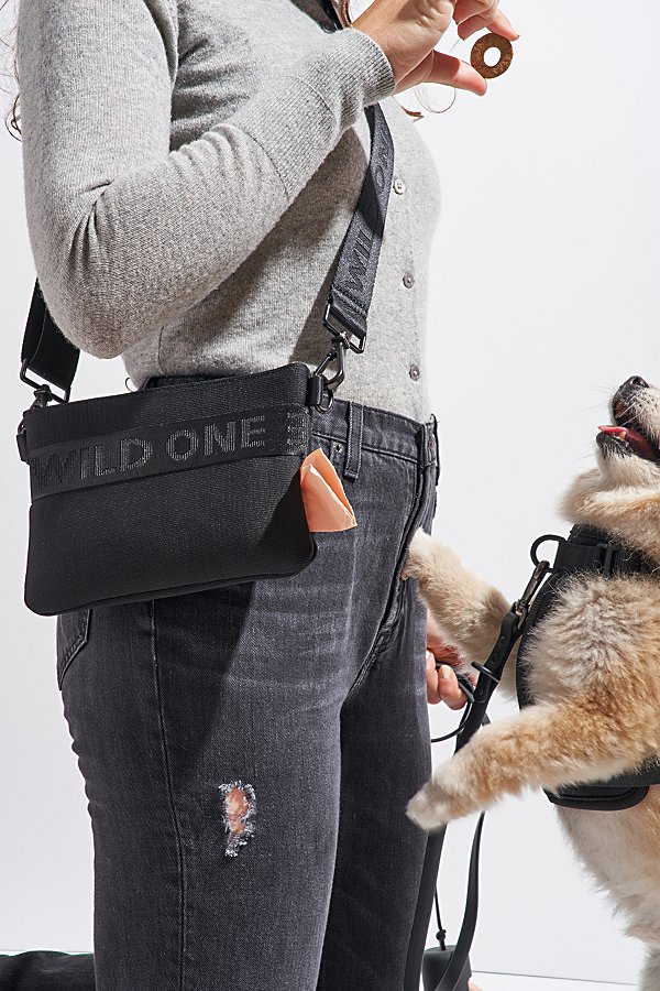 Wild One Recycled Knit Crossbody Dog Treat Pouch In Black At Urban Outfitters