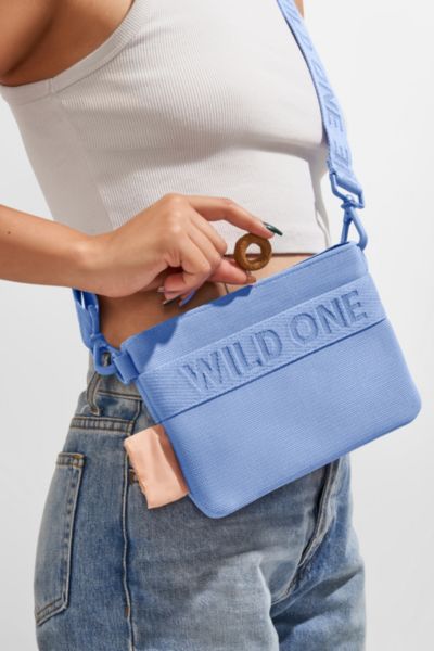 Wild One Recycled Knit Crossbody Dog Treat Pouch In Moonstone At Urban Outfitters