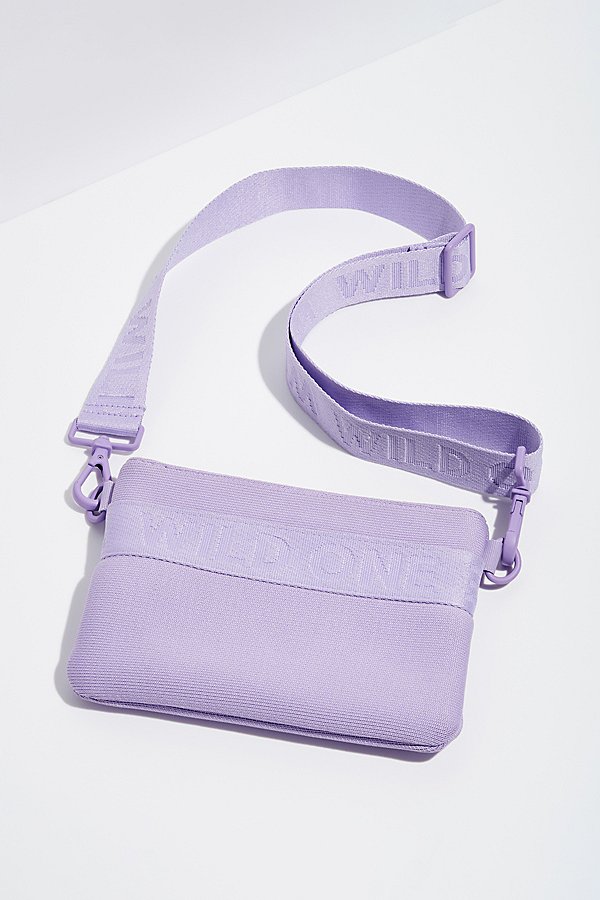 Wild One Recycled Knit Crossbody Dog Treat Pouch In Lilac At Urban Outfitters