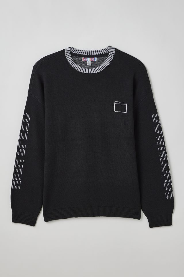 Black sweater graphic hot sale