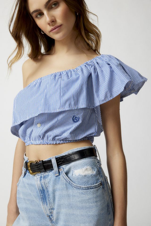 Urban Renewal Remade One Shoulder Shirting Top #3