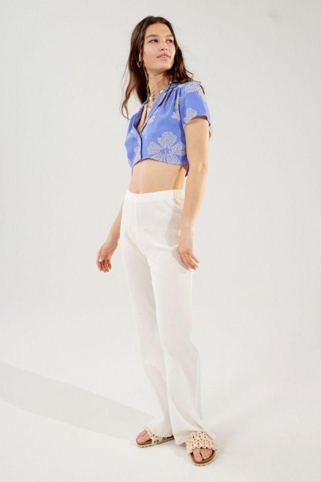 UO Ari Cropped Button-Down Top #3